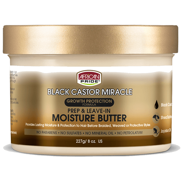 black castor miracle prep & leave-in moisture butter